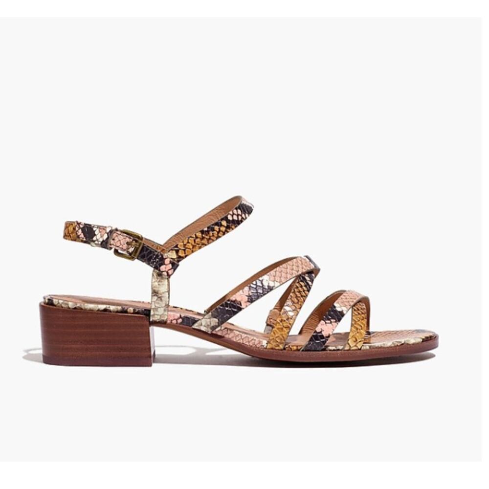 MADEWELL The Lori Sandal in Snake Embossed Leather AH727 // 9 - Picture 10 of 11